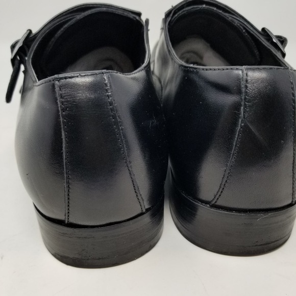 REACTION Kenneth Cole Black Leather Men's Dress Shoes Style 20724 Size 11 - Picture 5 of 12